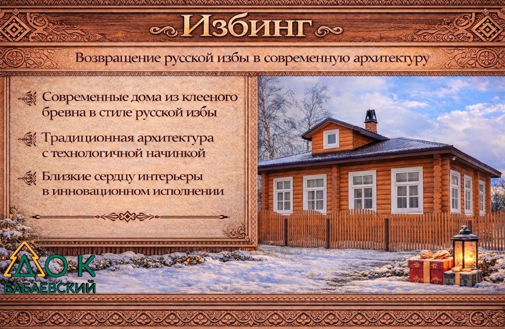 Избинг: возвращение русской избы в современной архитектуре деревянных домов