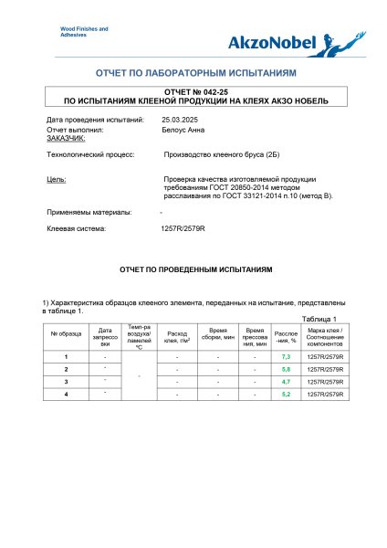 ОТЧЕТ № 042-25 БДОК 17.03.25 ОТЧЕТ № 042-25 БДОК 17.03.25